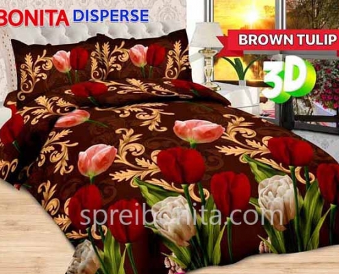 Sprei Bonita Brown Tulip 3D King 180x200