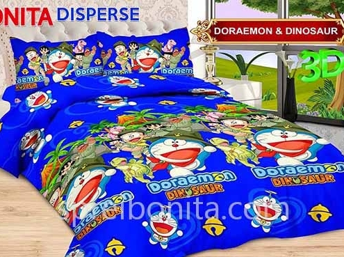 Sprei Bonita Doraemon Dinosaur 3D King 180x200