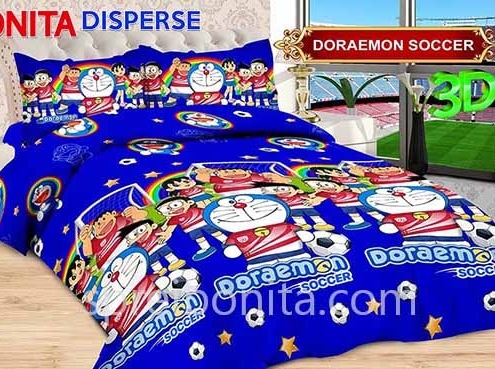 Sprei Bonita Doraemon Soccer 3D King 180x200