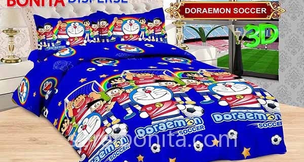 Sprei Bonita Doraemon Soccer 3D King 180x200