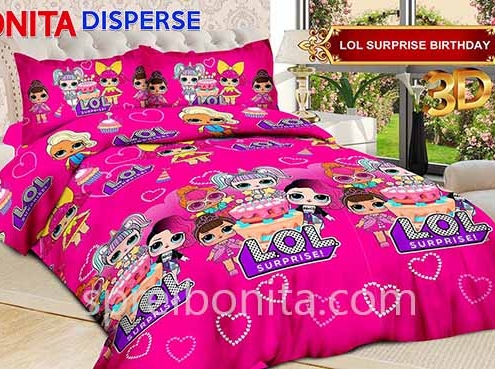 Sprei Bonita Lol Surprise Birthday 3D King 180x200