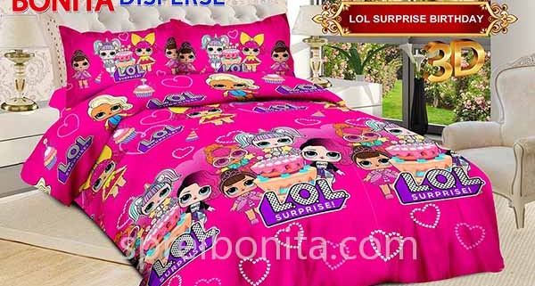 Sprei Bonita Lol Surprise Birthday 3D King 180x200