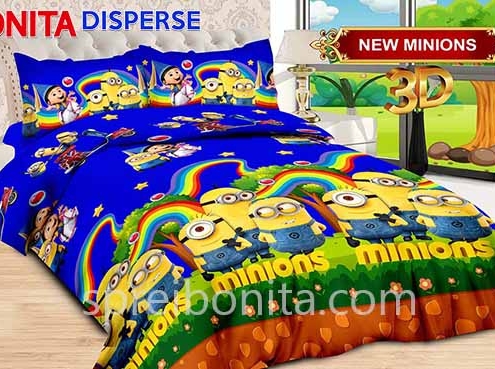 Sprei Bonita New Minions 3D King 180x200