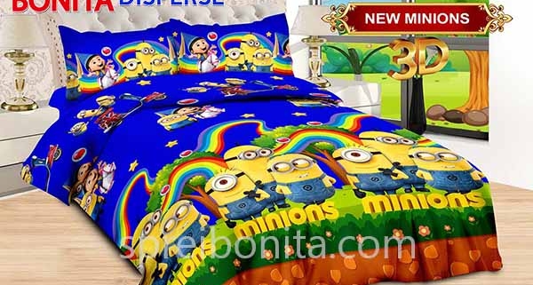 Sprei Bonita New Minions 3D King 180x200