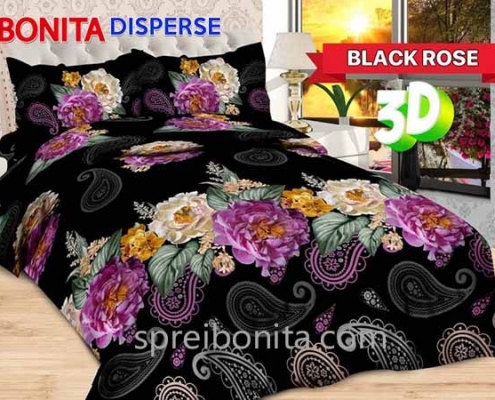 Sprei Bonita Black Rose 3D