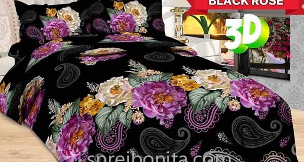 Sprei Bonita Black Rose 3D