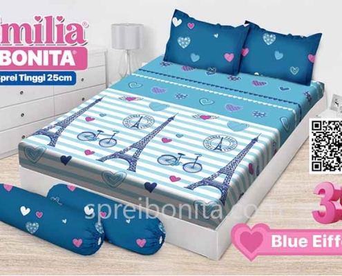 Sprei Emilia Blue Eiffel