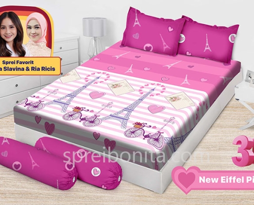 Sprei Emilia New Eiffel Pink