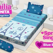 Sprei Emilia Single Blue Eiffel
