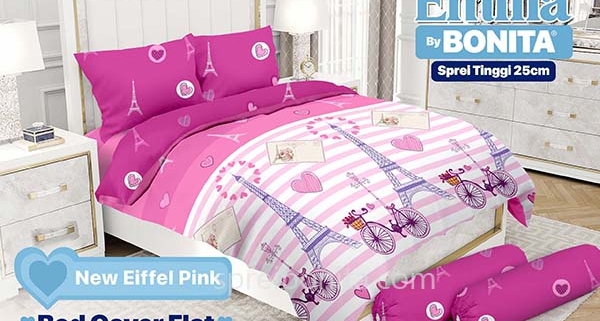 Bed Cover Bonita Emilia New Eiffel Pink