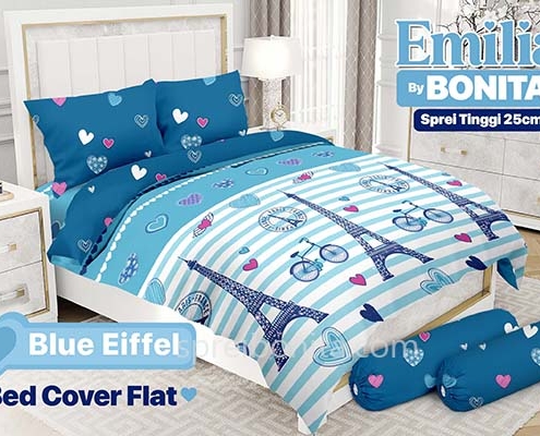Bed Cover Bonita Emilia Blue Eiffel